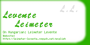 levente leimeter business card